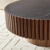 35.43" MDF with Sintered Stone Tabletop Round Modern Nesting Coffee Table with Sturdy Pedestal and Multi-Functional Use - 3 of 4