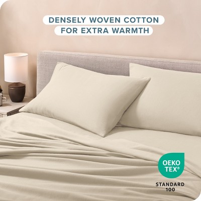 Sand Cotton Flannel Standard Size Pillowcase Set