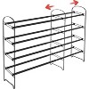 Seville Classics  4-Tier 30-Pair Black Expandable Metal Frame Shoe Rack - 4 of 4