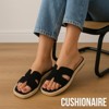 CUSHIONAIRE Avocado Women’s Espadrille Slide Sandal – Suede Cutout Upper with Jute-Wrapped Platform & Cushioned Footbed - 3 of 4