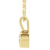 Pompeii3 1/5Ct Diamond Solitaire Necklace Bezel Pendant Available in White Or Yellow Gold - 2 of 4