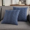 Mina Victory Life Styles Cotton Knitted 18"x18" Indoor Throw Pillows Set of 2 - image 2 of 4