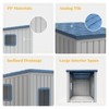 Kumasinova 25" Slanted Roof Outdoor Cat House with Leak-Proof Design,Weatherproof Cat Hideaway for All Seasons,Cat Furniture for Porch&Garden,Blue - 4 of 4