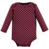 Hudson Baby Infant Girl Cotton Long-Sleeve Bodysuits, Fall 3-Pack - 4 of 4