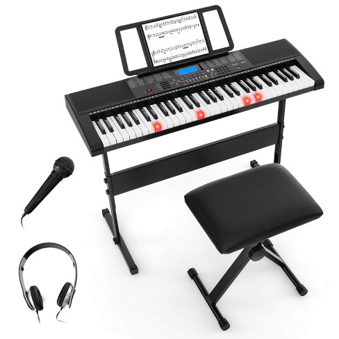 Costway 61-key Electric Piano Keyboard For Beginners With Adjustable ...