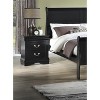 Gulches  2-Drawer Nightstand, Solid Wood with Soft Close Glides & Nickel Hardware, Contemporary Classic Style - 3 of 4