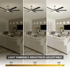 Parrot Uncle 72" Modern Chrome Industrial LED Ceiling Fan with Remote Great Room Ceiling Fans - 3 of 4