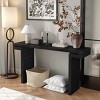60" Modern Console Table with Wood Veneer, Farmhouse Entryway Table, Sofa Table for Living Room or Hallway – The Pop Home - 2 of 4
