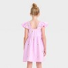 Girls' Flutter Sleeve Embroidered Woven Dress - Cat & Jack™ - 2 of 3