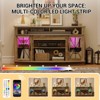 GustoWave Farmhouse TV Stand with Storage Cabinets, LED Entertainment Center for up to 65 Inch TVs, Retro Gray - 4 of 4