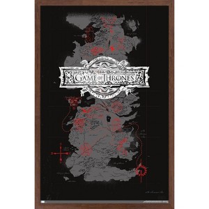 Trends International Game of Thrones - Map Framed Wall Poster Prints - 1 of 4