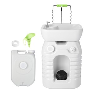 Yescom  45L Portable Camping Sink with Soap Dispenser & Towel Holder with Pump Safe Mobile Sink for RV Travel Outdoor - 1 of 4