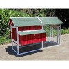 Midlee Red Barn Wooden Chicken Coop with Run Hen House Nesting Box Backyard Covered Enclosure - 3 of 4