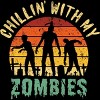 Men's Design By Humans Halloween Chillin With My Zombies Funny By Ering T-Shirt - 2 of 4