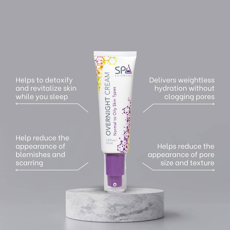 Spa Sciences Overnight Cream for Oily to Normal Skin Facial Night Cream - 1.8 fl oz, 6 of 10