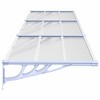 vidaXL Door Canopy Gray and Transparent 141.1"x35.4" Polycarbonate - 4 of 4