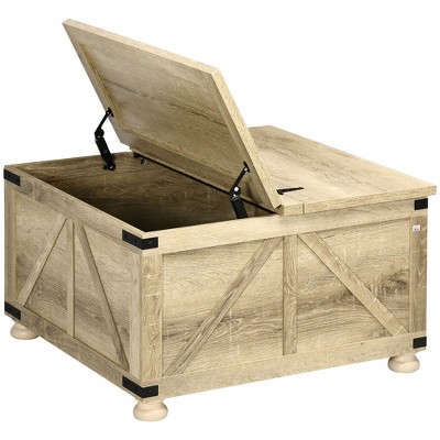 NicBex Modern 31.5" Square Coffee Table with Flip Top and Hidden Storage for Living Room and Office