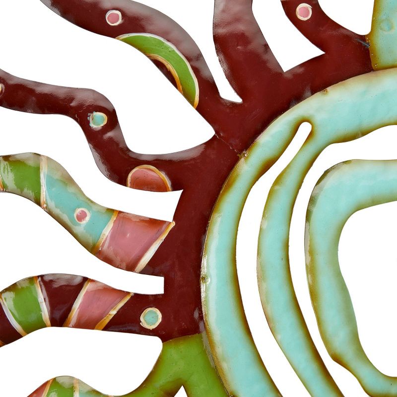 Traditional Metal Abstract Wall Decor with Abstract Patterns Multi Colored - Olivia &#38; May, 4 of 9