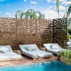 1-Piece Wide Edged Brown Galvanized Sheet Screen Outdoor Metal Screen Decorative Art Panel - 3 of 4
