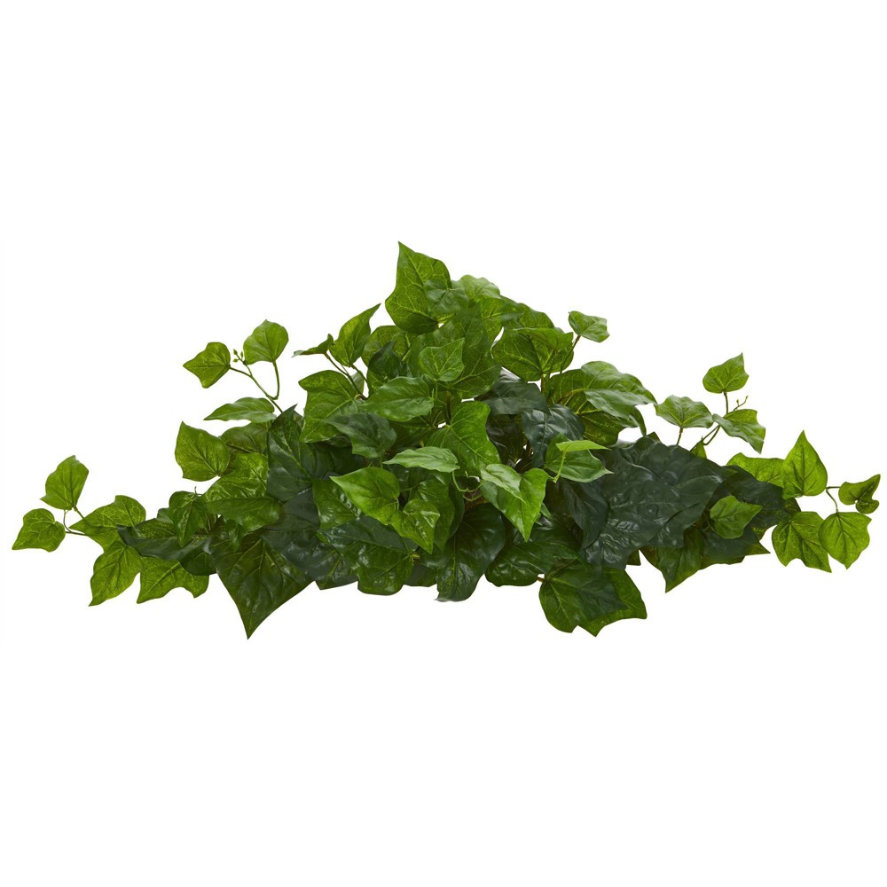 Photos - Garden & Outdoor Decoration 12" x 24" Artificial London Ivy Ledge Plant in Basket - Nearly Natural