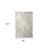 Beige Gray And Ivory Wool Geometric Hand Woven Area Rug - 3 of 4