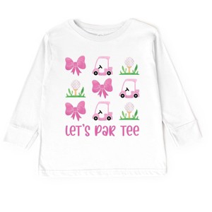 The Juniper Shop Let's Par Tee Coquette Toddler Long Sleeve Tee - 1 of 4