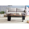 TiramisuBest Walnut Modern Coffee Table, 39.3L×23.6W×17.7H" MDF Base Living Room Center Table - 3 of 4