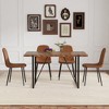 5-Piece Dining Set with Rectangular Table and 4 Comfortable Technology-Fabric Chairs - 3 of 4
