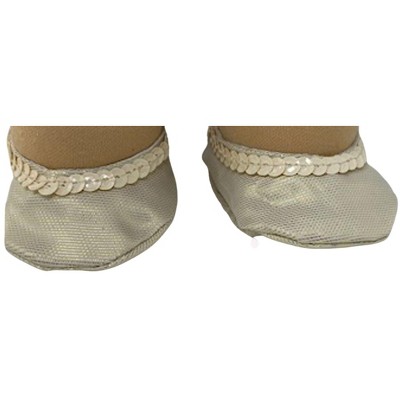 Doll Clothes Superstore Satin Off White Shoes Fit 16 Inch Cabbage Patch Kid Dolls