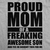 Womens Funny T Shirts Proud Mom Of A Freaking Awesome Daughter Sarcastic Mothers Day Tee - Crazy Dog Women's T Shirt - 2 of 4