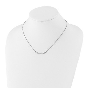 Chisel Stainless Steel Preciosa Crystal Curved Bar on a 17.75" Cable Chain Necklace with a 2" Ext. - 1 of 3