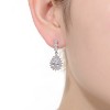Guili Sterling Silver Rhodium Plated Pear and Round Cubic Zirconia Halo Drop Earrings, a Perfectly Crafted Symbol of Style and Grace - 2 of 3