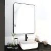 Vynxaria 24"x32" Bathroom Mirror with Sleek Black Aluminum Frame - 3 of 4