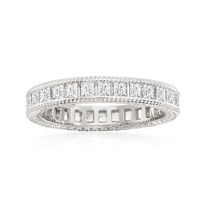 Ross-Simons 1.40 Ct. T.W CZ Eternity Band in Sterling Silver - 1 of 4