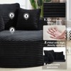 KWPZQEB 55.9¡± Oversized Round Sofa, Round Chaise Lounge Chair with 3 Pillows, Cloud Couch with Deep Seat, Upholstered Sofa Bed for Reading, Apartment - 4 of 4