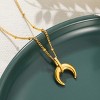 Necklace for Women - HTUTWOO™ 18K Moon Crescent Half Circle Charm Necklace, for Mother, Daughter, Sister, Friends and Everyday Wear - 3 of 4