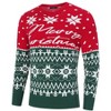 Ugly Christmas Sweaters for Men Long Sleeve Crew Neck Knitted Pullover Snowflakes Print Knitwear - 2 of 4