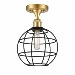 Lake Placid - 1 Light Semi-Flush Mount In Industrial Style-12 Inches Tall and 8 Inches Wide - 1 of 1