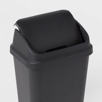 7.8gal Swing Top Waste Can Black - Brightroom&#8482;_4