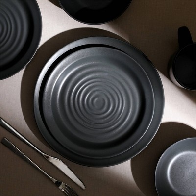 Orbit Stoneware Dinnerware Set - Charcoal - Thumbnail 5