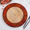 Saro Lifestyle Vintage Wood Design Charger Plate (Set of 4), 13", Brown - 4 of 4
