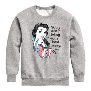 Boys' - Disney - You Are Living Your Best Story Graphic Long Sleeve Fleece Sweatshirt - 1 of 4
