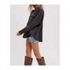 Women's Brushed Terry Shacket - BluIvy - 4 of 4