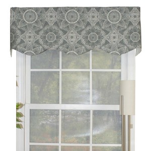 RLF Home Zodiac Provance 100% Cotton with Fully Lined 3" Rod Pocket Valnance for Windows 50" x 15" Emerald - 1 of 4