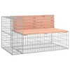 vidaXL Garden Bench Wooden Solid Douglas Fir wood, Galvanized Steel Large - 3 of 4