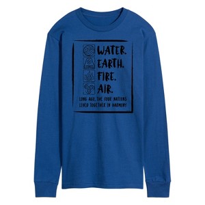 Men's - Avatar: The Last Airbender - Elements Harmony Long Sleeve Graphic T-Shirt - 1 of 4