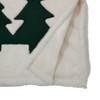 Saro Lifestyle Faux Fur Christmas Trees Table Runner, 16"x72", Green - 2 of 3