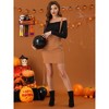 Allegra K Women's Button Decor High Waist Straight Braces Suspender Skirt - 3 of 4