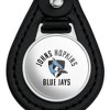 Johns Hopkins University Blue Jays Logo Black Leather Keychain - 3 of 4