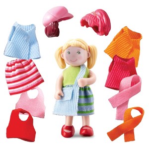 HABA Little Friends Doll Feli with Accessories - Mini Dolls, Dress Up Dolls, Dollhouse People Figures, HABA Toys, Action Figures for Doll House Play - 1 of 4